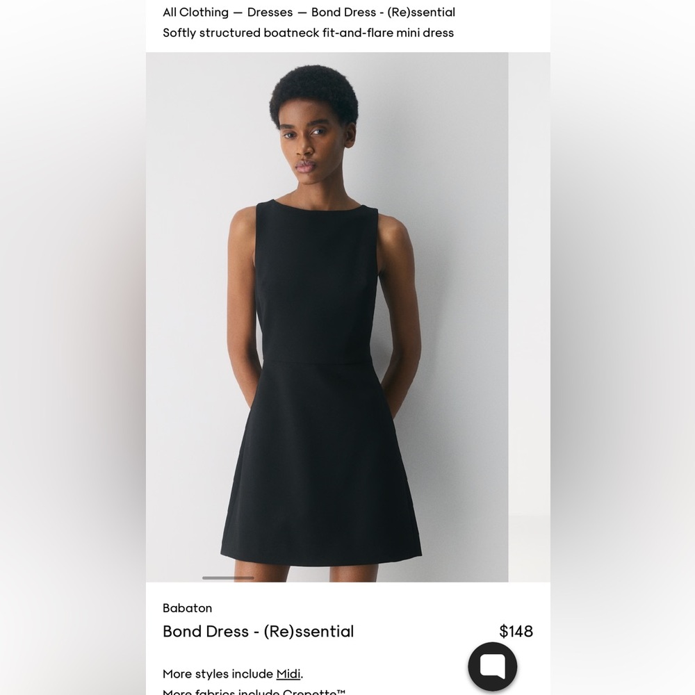 Babaton Classic Black Mini Dress